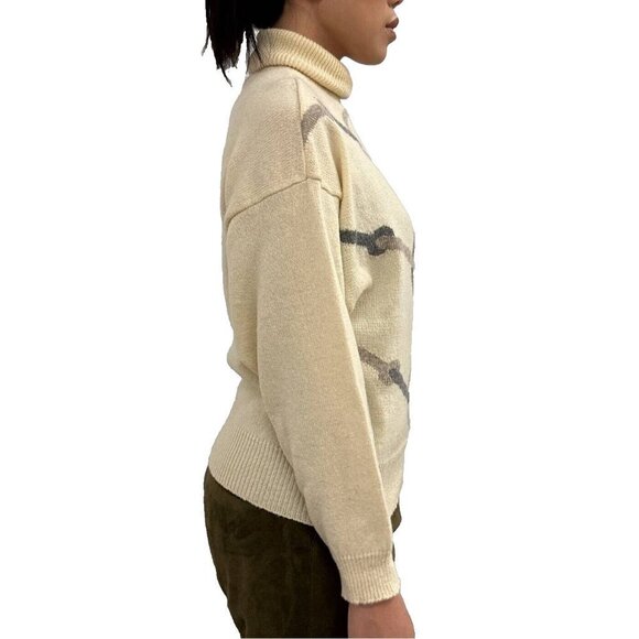 HERMES Paris Camel Turtleneck Sweater Size 42 - Picture 3 of 9